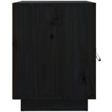  Noćni ormarići 2 kom crna 40 x 34 x 45 cm od masivne borovine | shoptok.hr