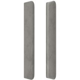  Vzglavje z ušesi svetlo sivo 83x16x118/128 cm žamet, (20793939) | Shoptok.si