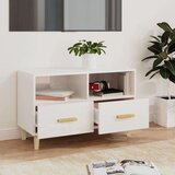 TV ormarić sjajni bijeli 80 x 36 x 50 cm od konstruiranog drva | shoptok.hr