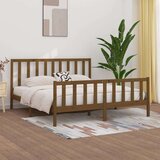  Posteljni okvir medeno rjav iz trdnega lesa 200x200 cm, (20646307) Cene