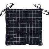  Blazina za stol 4 kosi črna karo 50x50x7 cm oxford tkanina, (20655656) | Shoptok.si