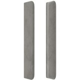  Uzglavlje s ušima svjetlosivo 203x16x118/128 cm baršunasto | shoptok.hr