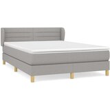  Box spring s madracem svjetlosivi 140x200 cm od tkanine | shoptok.hr