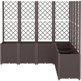  Vrtna sadilica s rešetkom smeđa 160 x 160 x 140 cm PP | shoptok.hr