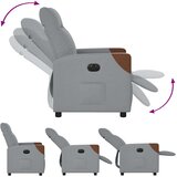  Električni naslonjač od tkanine svjetlosivi | shoptok.hr