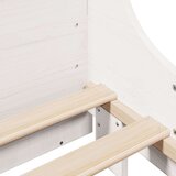  Knjižna postelja brez vzmetnice bela 200x200 cm trden les, (21607154) | Shoptok.si