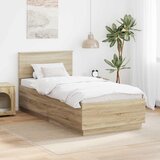  Krevetna konstrukcija s LED trakama Sonoma hrast 70 x 190 cm | shoptok.hr