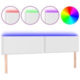  LED uzglavlje bijelo 200 x 5 x 78/88 cm od umjetne kože | shoptok.hr