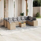  11-dijelni set vrtnih sofa od poliratana s jastucima bež | shoptok.hr