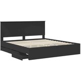  Okvir za krevet Crna 180 x 200 cm Inženjersko Drvo | shoptok.hr