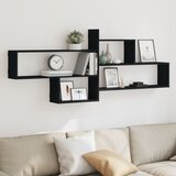 vidaXL Zidna polica crna 167,5x18x68 cm od konstruiranog drva Cijene