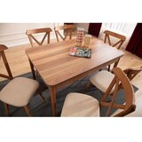 Hanah home Set Trpezarijski sto i 6 stolica Cenova Brown | Eponuda.com