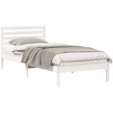  Krevetna konstrukcija Bijelo 100 x 220 cm Čvrsto borovo drvo | shoptok.hr