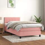 Box spring krevet s madracem ružičasti 90x190 cm baršunasti | shoptok.hr