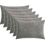  Presvlaka za jastuk 6 kom. HEERLEN Tamnosiva 30 x 50 cm | shoptok.hr