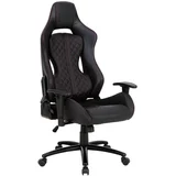 GAMING STOL kovina, umetna masa, tekstil črna