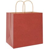  Papirnate vrećice 250 kom s ručkama crvene 26x17x25 cm | shoptok.hr