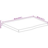 Stolna ploča 60x40x3,8 cm od masivnog drva manga sa živim rubom | shoptok.hr