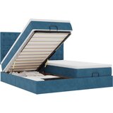  Okvir kreveta s madracima tamnoplavi 160x200cm baršunasti | shoptok.hr