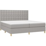  S oprugama i madracem svjetlosivi 200 x 200cm od tkanine | shoptok.hr