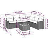  7-dijelni set vrtnih sofa sivi od poliratana | shoptok.hr