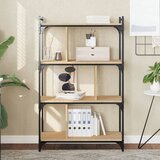 vidaXL Knjižna omara 4-nadstropna sonoma hrast 76x32x123 cm inž. les Cene