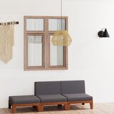The Living Store Vrtna sedežna garnitura 3-delna z blazinami trden akacijev les - Vrtna Počivalna Garnitura, (21468407) | Shoptok.si