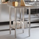 vidaXL Kuhinjska delovna miza z zaščitno ploščo 55x55x93 cm jeklo | Shoptok.si