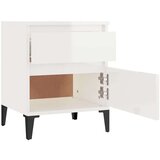  Nočna omarica visok sijaj bela 40x35x50 cm, (20706147) | Shoptok.si