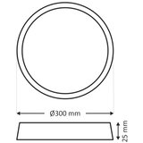  LED plafonsko svetlo LED/24W/230V 3000/4000/6500K pr. 30 cm crna | Eponuda.com