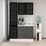 Hanah home ormar za kafe kutak Alvinka 20396, 135 cm, beli / antracit u
