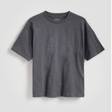 Reserved Pamučna majica s printom - tamnosivo | shoptok.hr