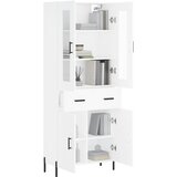  Visoka komoda bijela 69,5x34x180 cm konstruirano drvo Slike