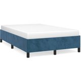 Furnova Posteljni okvir brez vzmetnico temno modra 120x190 cm žamet, (21935650) | Shoptok.si