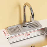 Dardanar Siva silikonska odtočna podloga za umivalnik, pipo, podlogo za brizganje, stojalo za shranjevanje pipe, (21126372) Slike