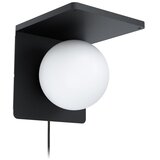 Eglo Ciglie zidna/1, led, gu10, 5w, sa bež. Punjačem za mobilni, crno/bijela | shoptok.hr
