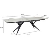 MID.YOU Jedilna Miza Marble, Keramika, 180-260x95cm | Shoptok.si