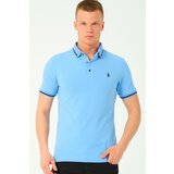Dewberry T8586 MEN'S POLO NECK T-SHIRT-LIGHT BLUE-2 | Shoptok.si