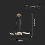  LED luster na sajli LED/18W/230V 3000K zlatan | Eponuda.com