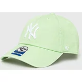 47 Brand Otroška bombažna bejzbolska kapa MLB New York Yankees CLEAN UP zelena barva, BNLRGW17GWS