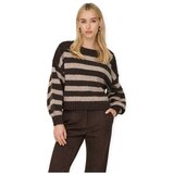 Only Puloverji Aya Life Knit - Seal Brown/Fungi Kostanjeva Cene