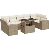 Maison Chic Seti vrtnega pohištva - Vrtna garnitura - Vrtni pohištvo set 8-delna z blazinami bež poli ratan, (21800437) | Shoptok.si