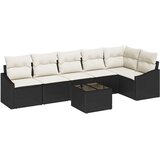 vidaXL 6-delni vrtni kavč set z blazinami rjavega poli ratana | Shoptok.si