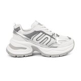 Shelvt White women's sneakers with silver inserts | Shoptok.si