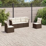  5-dijelni set vrtnih sofa s jastucima poliratan smeđi | shoptok.hr