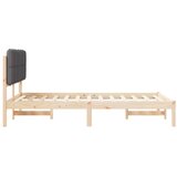  Krevetni okvir s tapiciranim uzglavljem Tamno siva 120 x 200 cm | shoptok.hr
