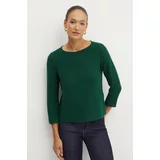 Weekend Max Mara Bombažen pulover zelena barva, 2425366121600