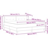 vidaXL Box Spring postelja z blazino temno siva 180x200 cm tkanina | Shoptok.si
