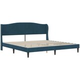  Krevetna konstrukcija s uzglavljem Plava 180 x 200 cm Baršun | shoptok.hr