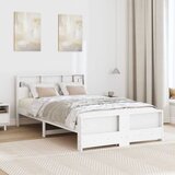  Krevetna konstrukcija Bijelo 140 x 190 cm Masivna borovina | shoptok.hr